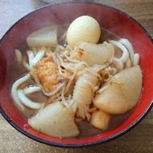 おでんの残りでカレーうどん